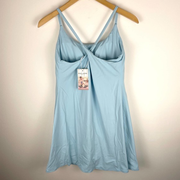 Halara Everyday Cloudful Backless Workout Dress Wannabe Spun Sugar Medium New - Picture 7 of 11